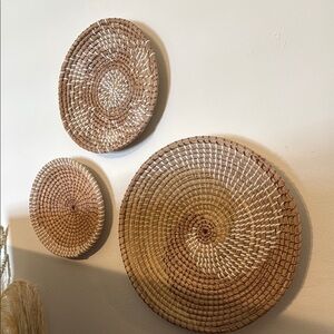 Natural Woven Wall Decor Set - Brown and Cream